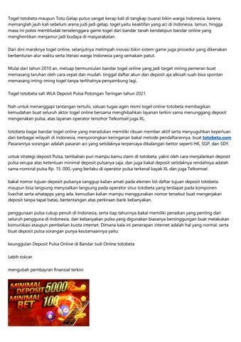 Permainan Togel Telkomsel Terpercaya di Indonesia